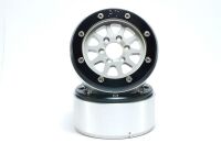 MT - Beadlock Wheels GEAR silber/schwarz 1.9 (2 St.) ohne Radnabe (MT5030SB)