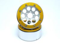 MT - Beadlock Wheels GUN silber/gold 1.9 (2 St.) ohne Radnabe (MT5020SGO)