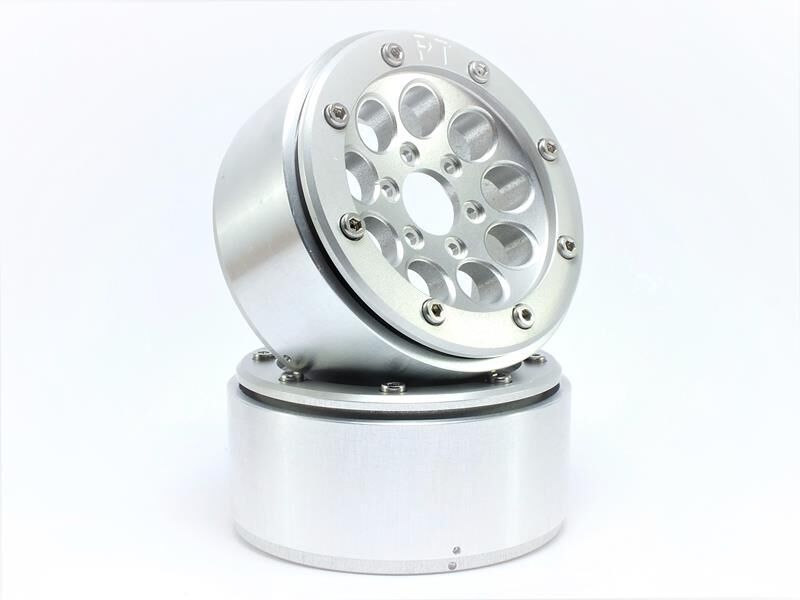 MT - Beadlock Wheels GUN silber/silber 1.9 (2 St.) ohne Radnabe (MT5020SS)