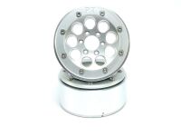 MT - Beadlock Wheels GUN silber/silber 1.9 (2 St.) ohne Radnabe (MT5020SS)