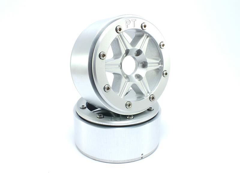MT - Beadlock Wheels SIXSTAR silber/silber 1.9 (2 St.) ohne Radnabe (MT5010SS)