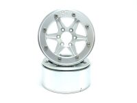 MT - Beadlock Wheels SIXSTAR silber/silber 1.9 (2 St.) ohne Radnabe (MT5010SS)
