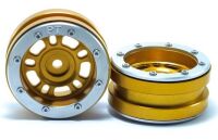 MT - Beadlock Wheels PT- Distractor Gold/Silber 1.9 (2...