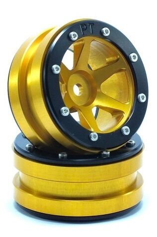 MT - Beadlock Wheels PT- Slingshot Gold/Schwarz 1.9 (2 St.) (MT0030GOB)