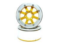 MT - Beadlock Wheels HAMMER gold/silber 1.9 (2 St.) ohne Radnabe (MT5040GOS)