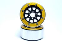 MT - Beadlock Wheels GEAR schwarz/gold 1.9 (2 St.) ohne Radnabe (MT5030BGO)