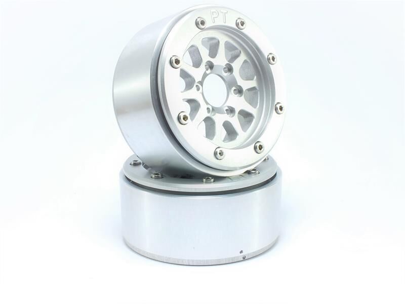 MT - Beadlock Wheels GEAR silber/silber 1.9 (2 St.) ohne Radnabe (MT5030SS)