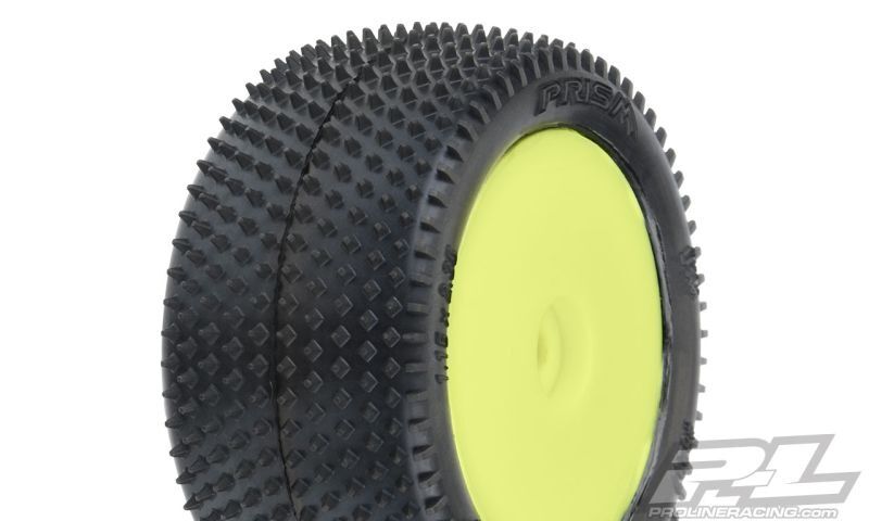 Pro-Line Prism Carpet (2) auf Felge gelb hinten (PRO8297-12)