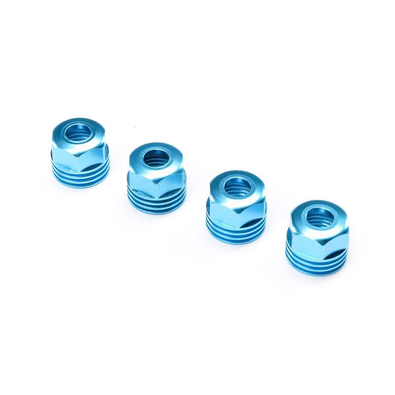 Horizon Hobby - Lower Shock Caps, Aluminum, King Blue (4): SBR 2.0 (LOS253032)