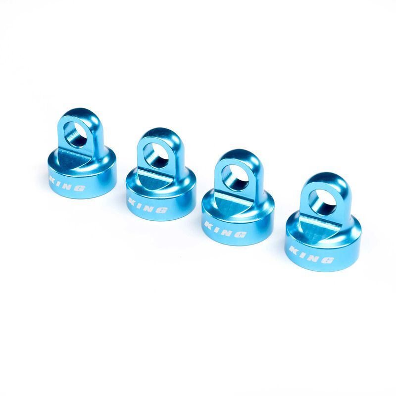 Horizon Hobby - Shock Cap Set, Aluminum, King Blue: SBR 2.0 (LOS253031)