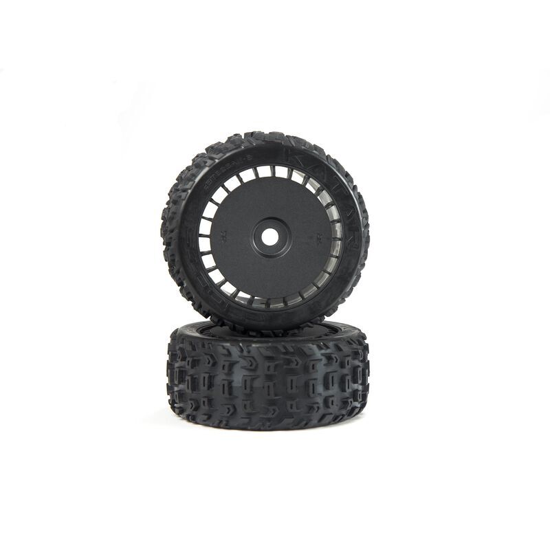 Horizon Hobby - dBoots Katar T Belted 6S Tire Set Glued (Blk) (2) (ARA550097)