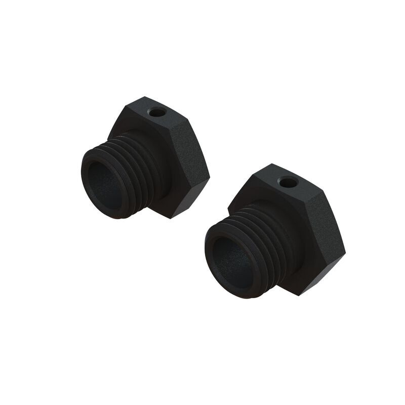 Horizon Hobby - Aluminum Wheel Hex 17mm - 14.6mm Thick, Black (2) (ARA311067)