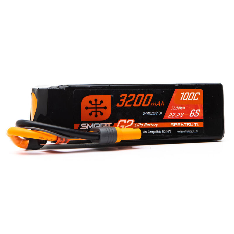 Horizon Hobby - 3200mAh 6S 22.2V Smart G2 LiPo 100C; IC5 (SPMX326S100)