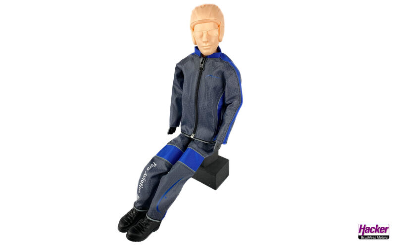 Para-RC Pilot Noah Zweiteiler blau/grau, Gfk Arme, unlackierter Kopf (67108045)