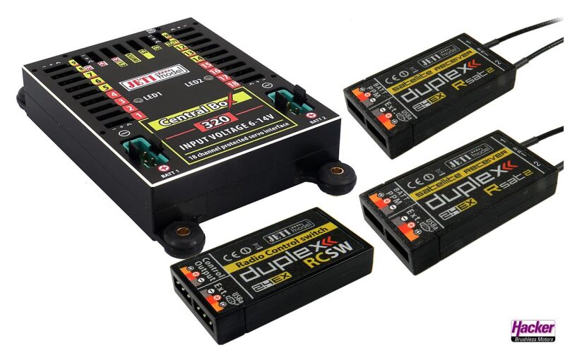 Jeti - Central Box 320 (mit 2x Rsat 2 und RC-Switch)