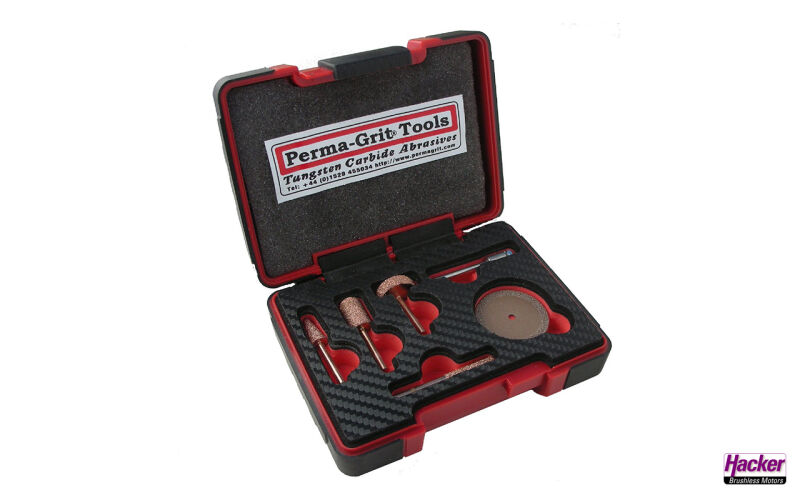 Perma-Grit Tools Ltd. 5tlg.-Set "kleine Schleifstifte" fein + 1 Trennscheibe (PG1073)