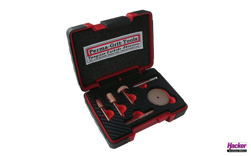 Perma-Grit Tools Ltd. 5tlg.-Set "kleine Schleifstifte" grob + 1 Trennscheibe (PG1072)