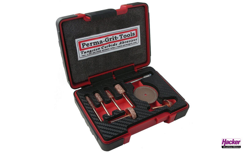 Perma-Grit Tools Ltd. 7tlg.-Set "Kleine Schleifstifte" grob + 1 Trennscheibe (PG1070)