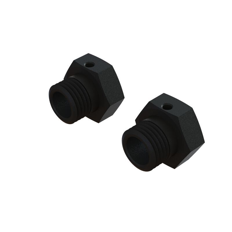 Horizon Hobby - Aluminum Wheel Hex 17mm, 16.5mm Thick, Black (2) (ARA311117)