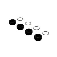 Horizon Hobby - Aluminum Front Hub Nut Black Inc. O-Rings...