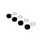 Horizon Hobby - Aluminum Front Hub Nut Black Inc. O-Rings (4) (ARA330775)