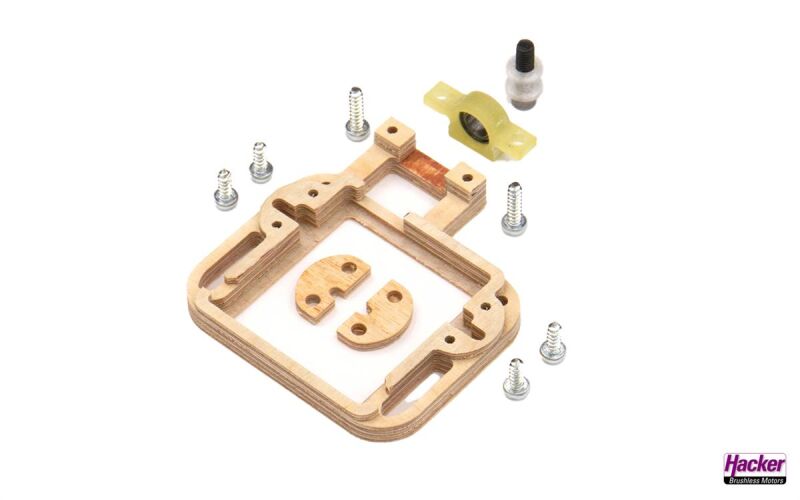 RCsolutions Servobefestigungsrahmen Hitec D89MW mit Kugellager links (A90749)