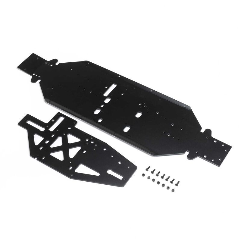 Horizon Hobby - Chassis w/Brace Plate, 4mm, Black: DBXL 2.0 (LOS251113)