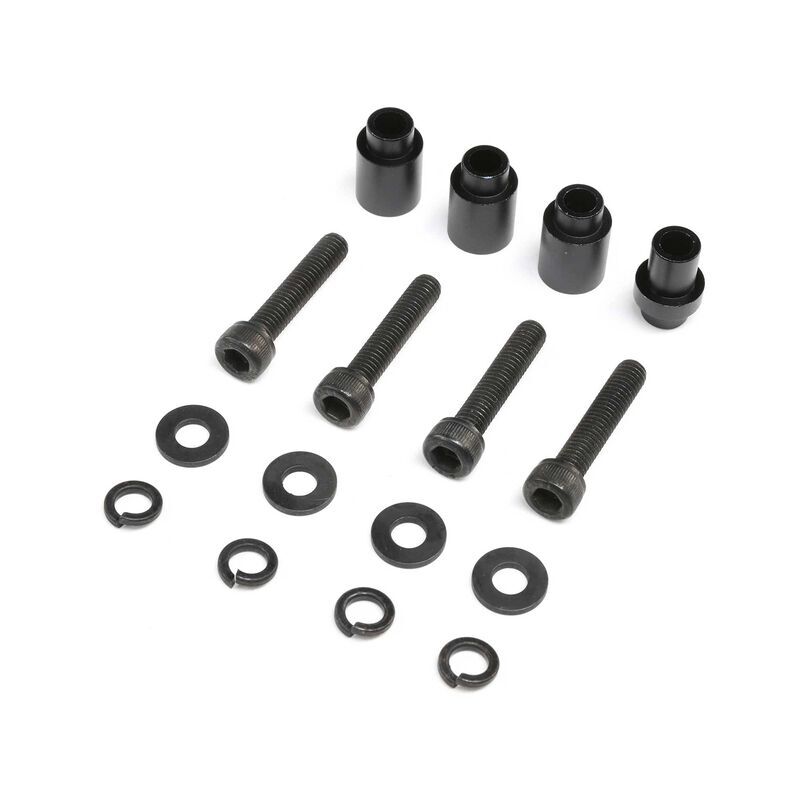 Horizon Hobby - Engine Mount Spacers & ClutchMount,Al,Blk:DBXL 2.0 (LOS256010)