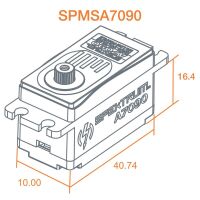Horizon Hobby - A7090 Brushless Low Profile MG HV Servo (SPMSA7090)