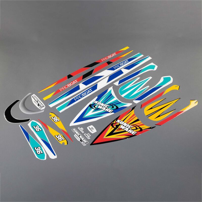 Horizon Hobby - Decal Set T1/T2: Sonicwake 36 V2 (PRB289008)