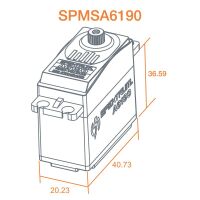 Horizon Hobby - A6190 Standard Metal Gear HV Servo (SPMSA6190)