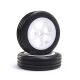 Horizon Hobby - Rib Front Tire, Mounted, White (2): Mini JRX2 (LOS41021)