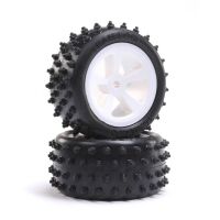 Horizon Hobby - 4 Row Rear Tires, Mounted, White (2):...