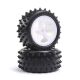 Horizon Hobby - 4 Row Rear Tires, Mounted, White (2): Mini JRX2 (LOS41024)