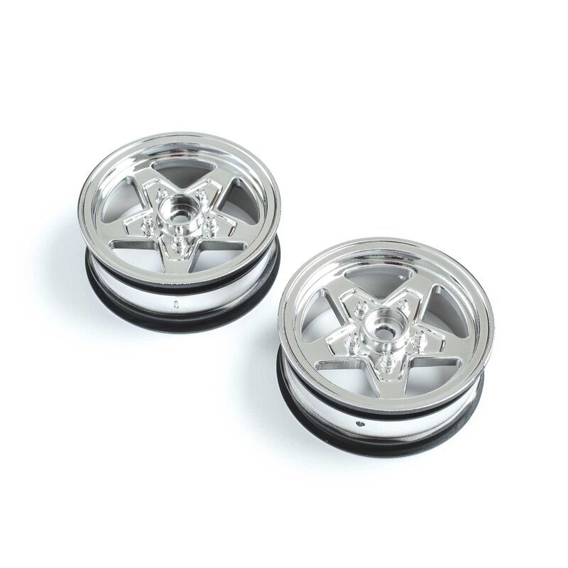 Horizon Hobby - Front Wheel, Chrome (2): 22S Drag (LOS43045)