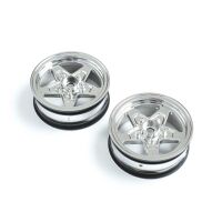 Horizon Hobby - Front Wheel, Chrome (2): 22S Drag (LOS43045)