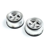 Horizon Hobby - Rear Wheel, Satin Chrome (2): 22S Drag...
