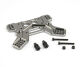 Robitronic - Aluminium CNC Dämpferbrücke hinten für Protos Grau eloxiert (R26028G)