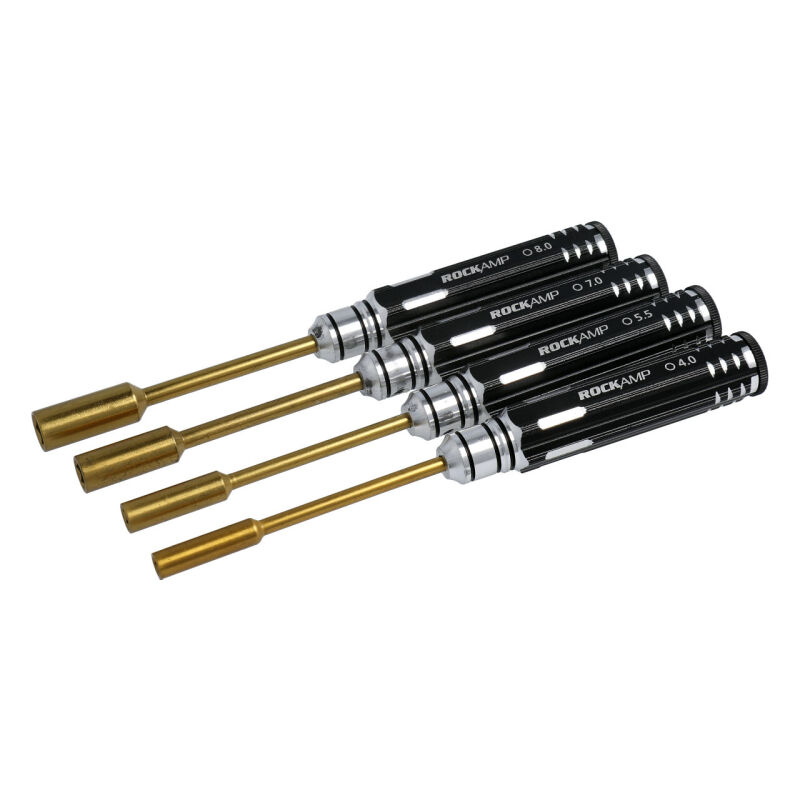 Rockamp - Set Steckschlüssel 4.0 / 5.5 / 7.0 / 8.0mm HSS Titan beschic (RA50305)
