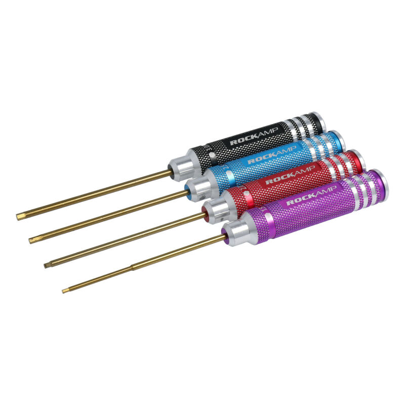 Rockamp - Set Innensechskant 1.5 / 2.0 / 2.5 / 3.0mm HSS Titan beschic (RA50350)