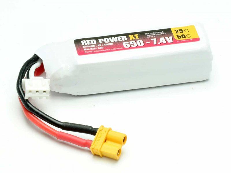 Red Power - LiPo Akku 650mAh 2S 7,4V
