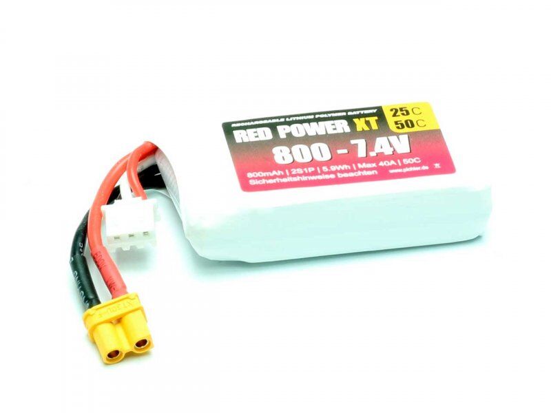 Red Power - LiPo Akku 800mAh 2S 7,4V