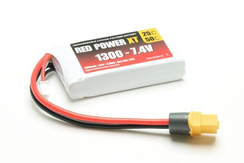 Red Power - LiPo Akku 1300mAh 2S 7,4V