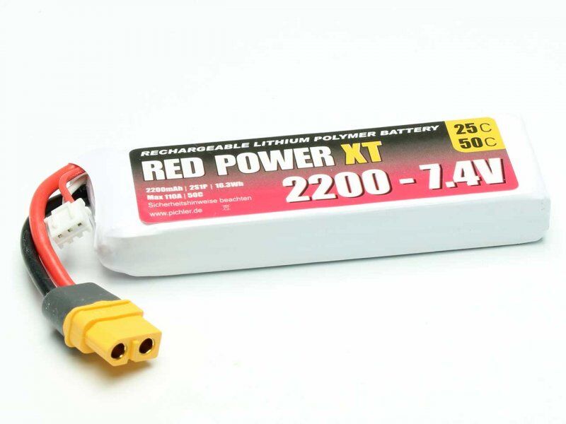 Red Power - LiPo Akku 2200mAh 2S 7,4V