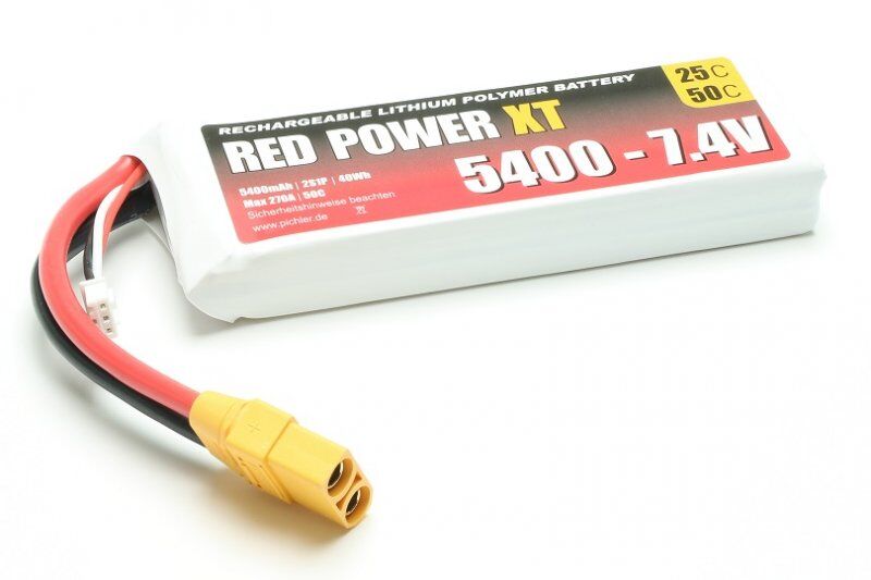 Red Power - LiPo Akku 5400mAh 2S 7,4V
