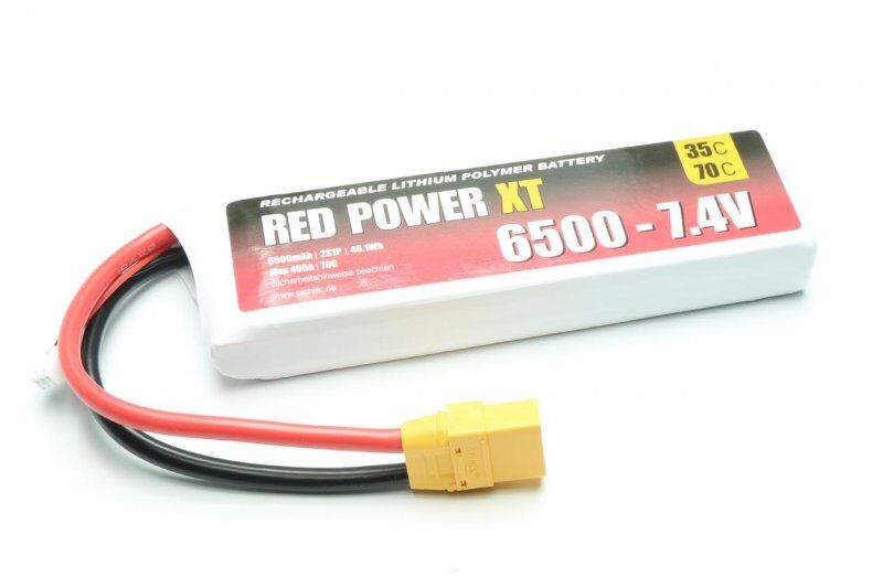 Red Power - LiPo Akku 6500mAh 2S 7,4V