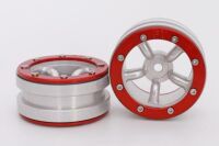 Metasafil - Beadlock Wheels PT-Safari Silber/Rot 1.9 (2...