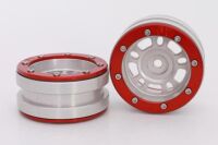 Metasafil - Beadlock Wheels PT- Distractor Silber/Rot 1.9...