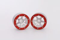 Metasafil - Beadlock Wheels PT- Slingshot Silber/Rot 1.9...