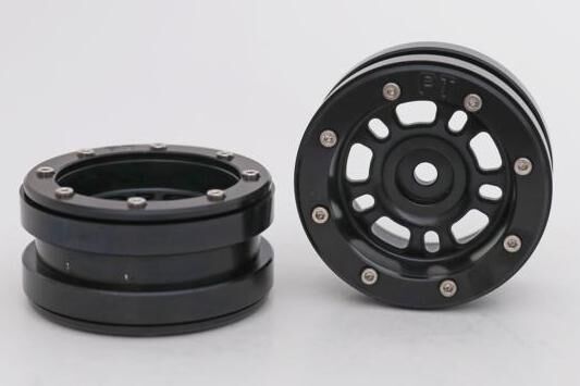 Metasafil - Beadlock Wheels PT- Distractor Schwarz/Schwarz 1.9 (2 St.)  (MT0040BB)